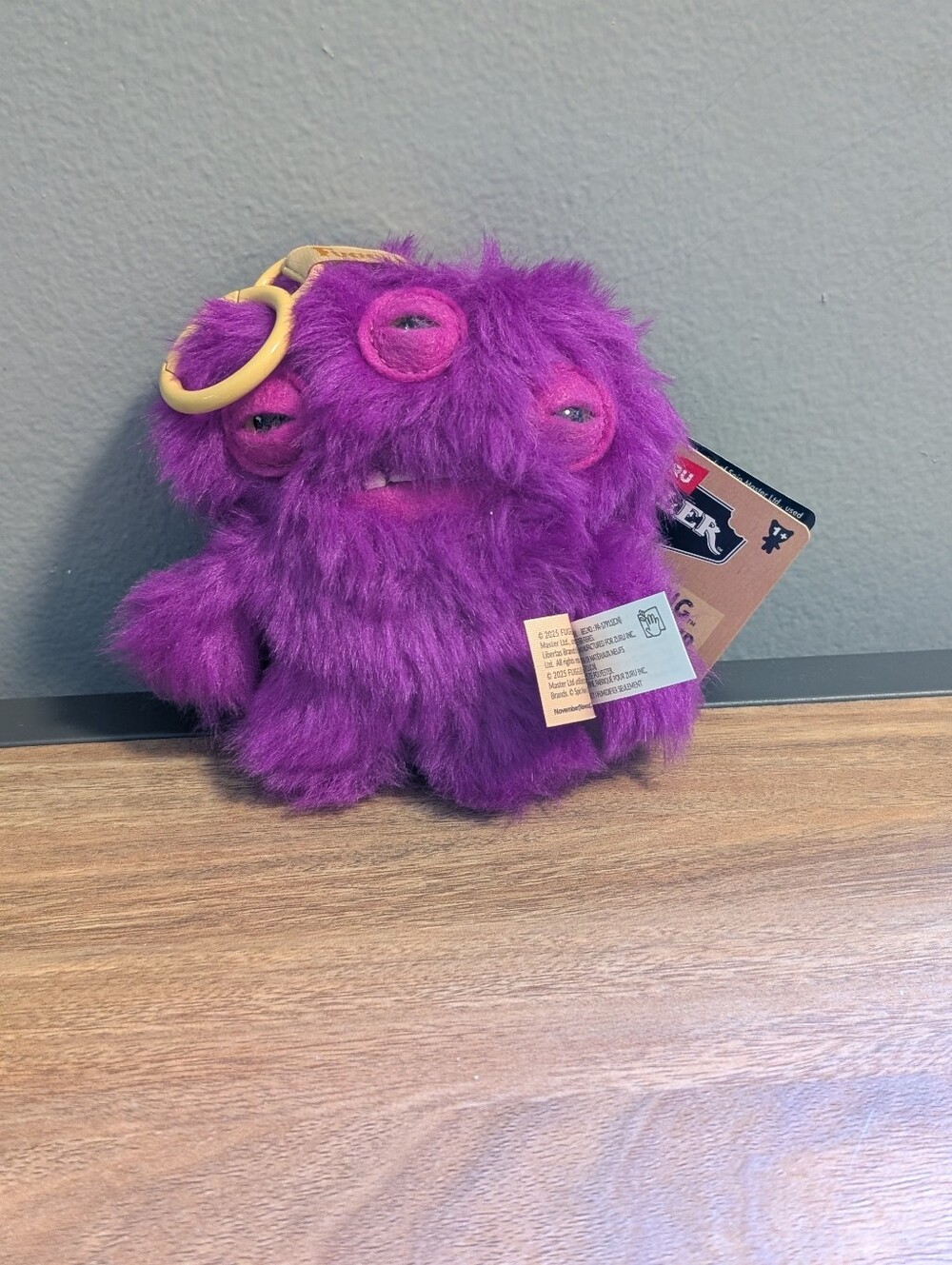 Fuggler Purple Annoyed Alien Plush Keychain Series 6 Keypers ZURU NEW